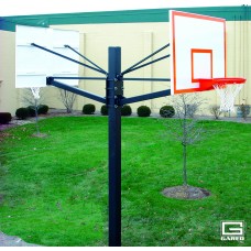 Endurance® Double Board Playground System, 6" Square Post, Two 5' Extensions, BB60G38 Glass Backboards, 8800 Goals