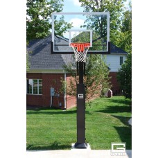 Gared Collegiate Basketball System, 5" Square Post, 42" x 60" Glass Backboard, 1000 Goal