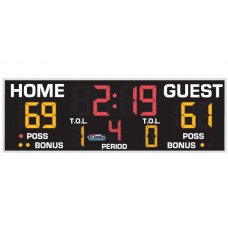All American 3'0" x 9'0" Standard Basketball-Volleyball Scoreboard