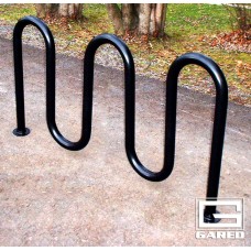 5' 3" Loop-Style Bike Rack, 7 Bikes, Powder Coated 